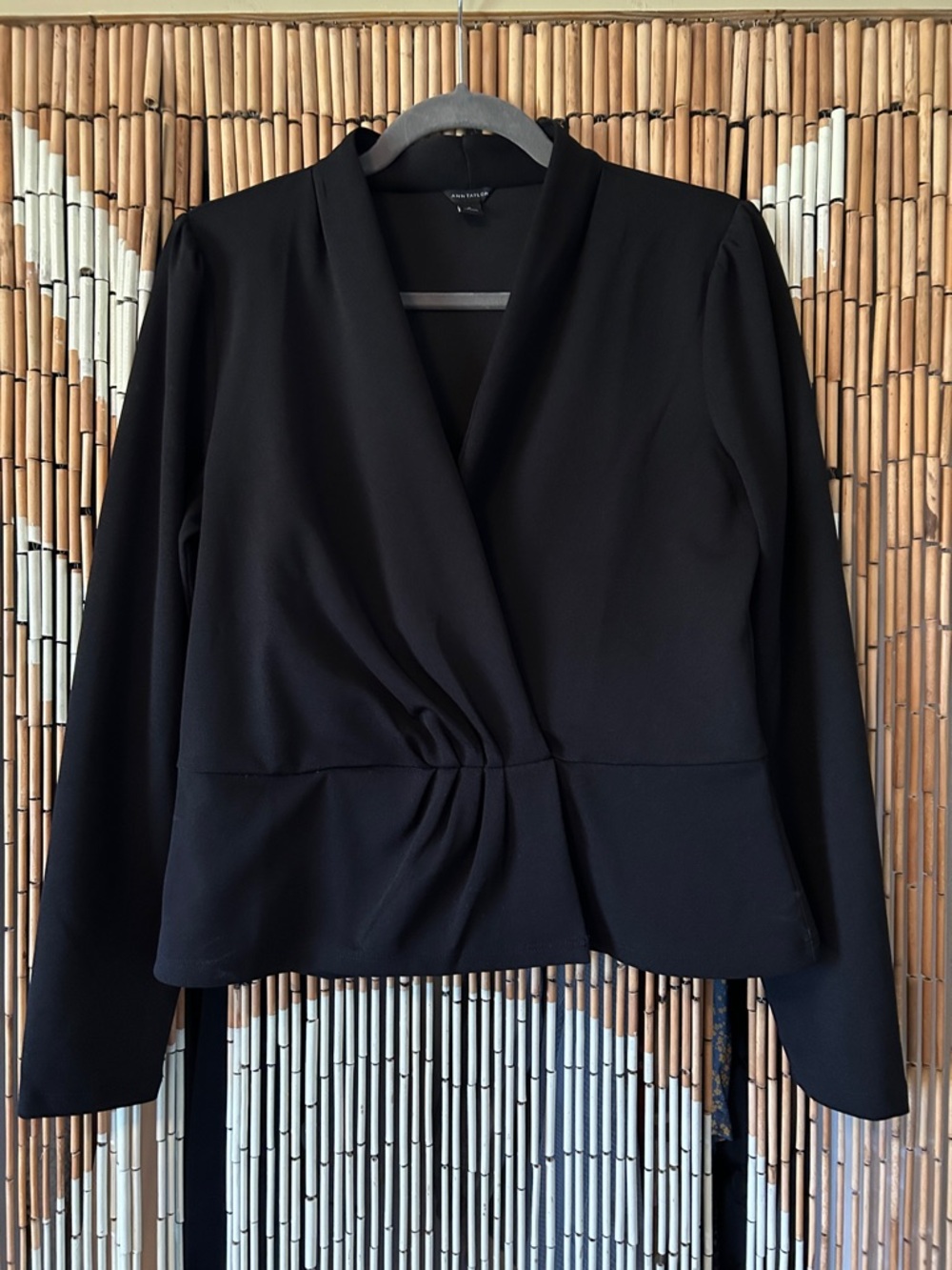 Peplum Black Women's Top
